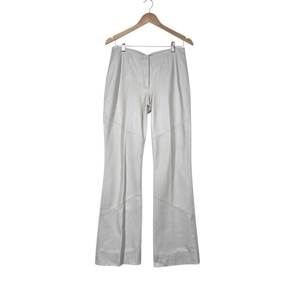 Wilsons Leather Pants - Venus Williams Wilsons Leather Pants sz 8 Beige Flare Leg Lined READ